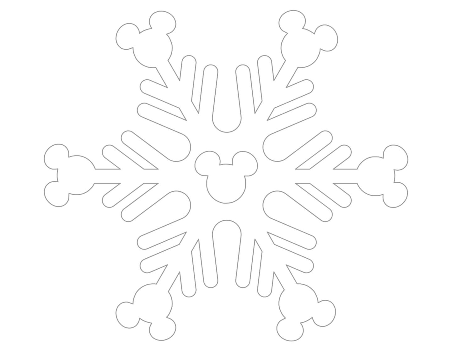 Mickey Snowflake Paper Craft