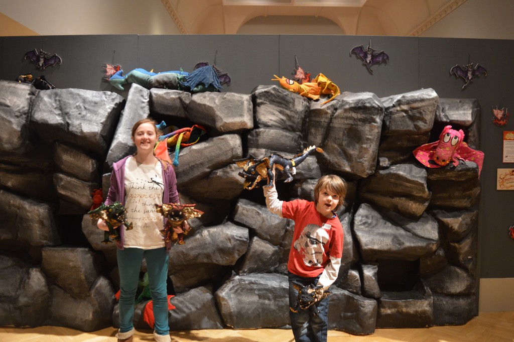 deadly dragon wall at Norwich castle exhibition