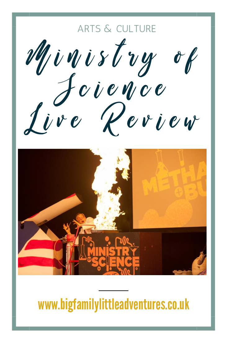Ministry of Science live is a touring stage show that teaches children all about science in a fun and entertaining way