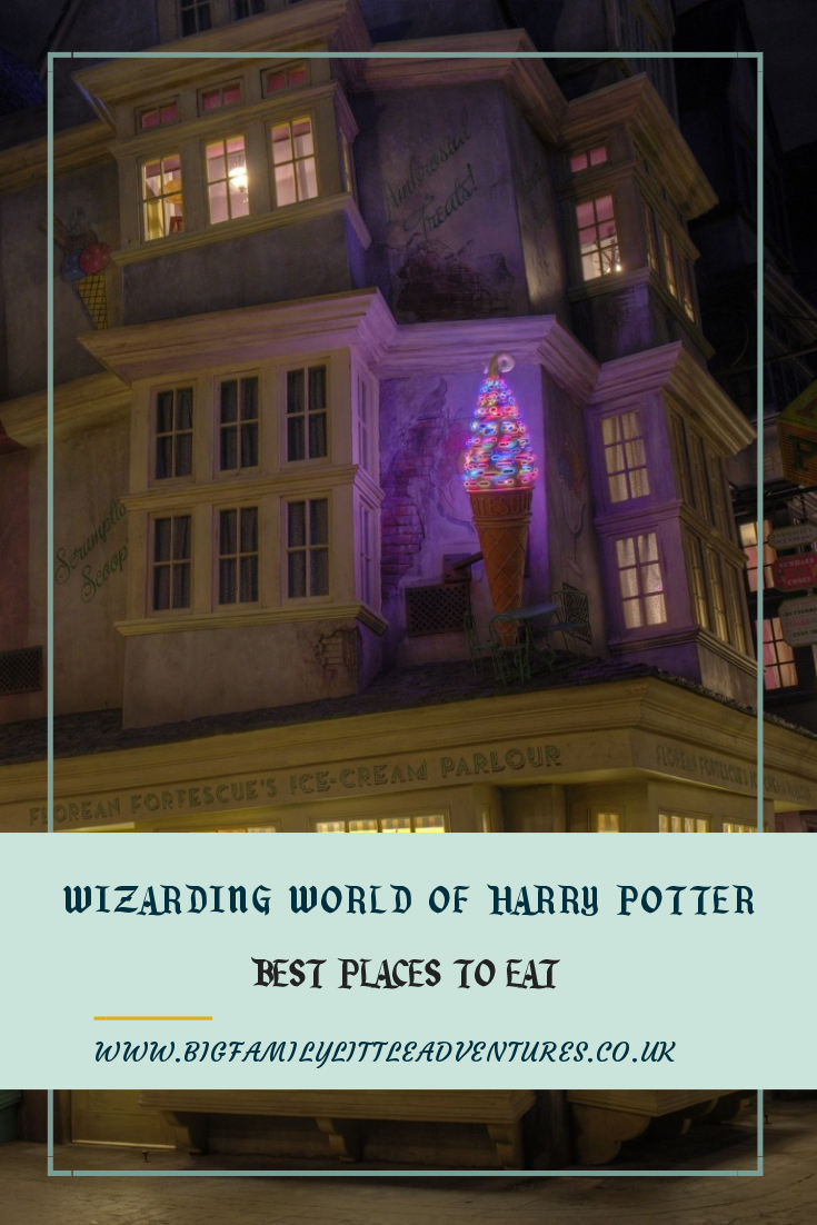 Check out the best restaurants/places to eat at Wizarding World of Harry Potter featuring many shops from the films