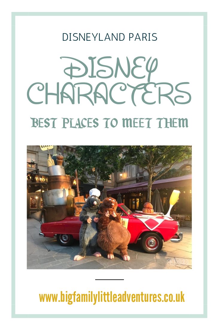 Where can I find Disney Characters at Disneyland Paris