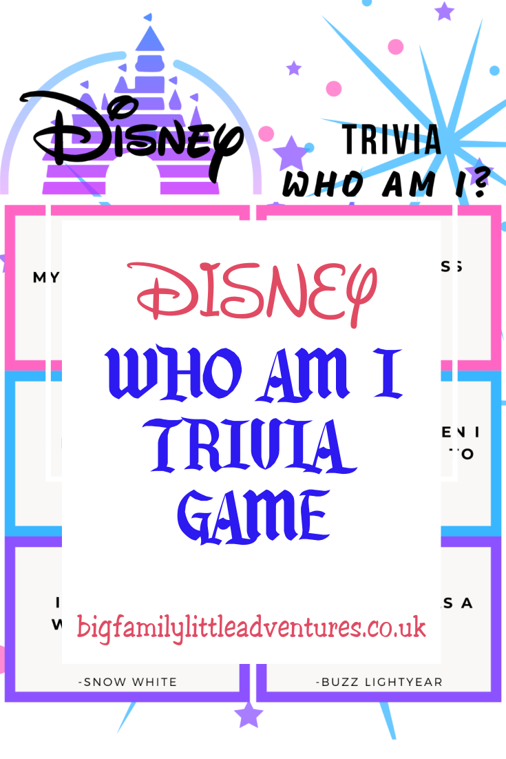 Disney Who Am I Trivia Game