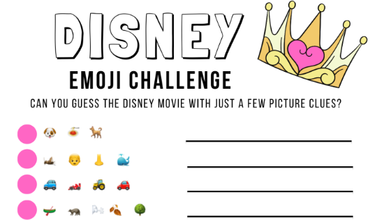 Disney Emoji Challenge Game