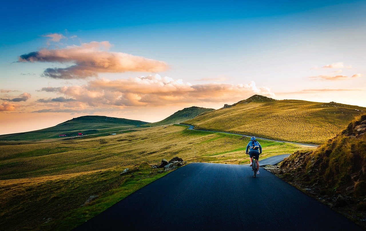 Cycling through mountain passes