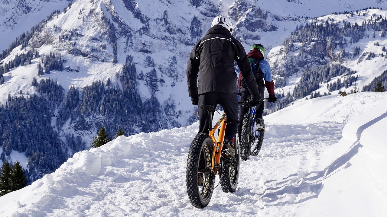 Cycling on Snowy Mountains