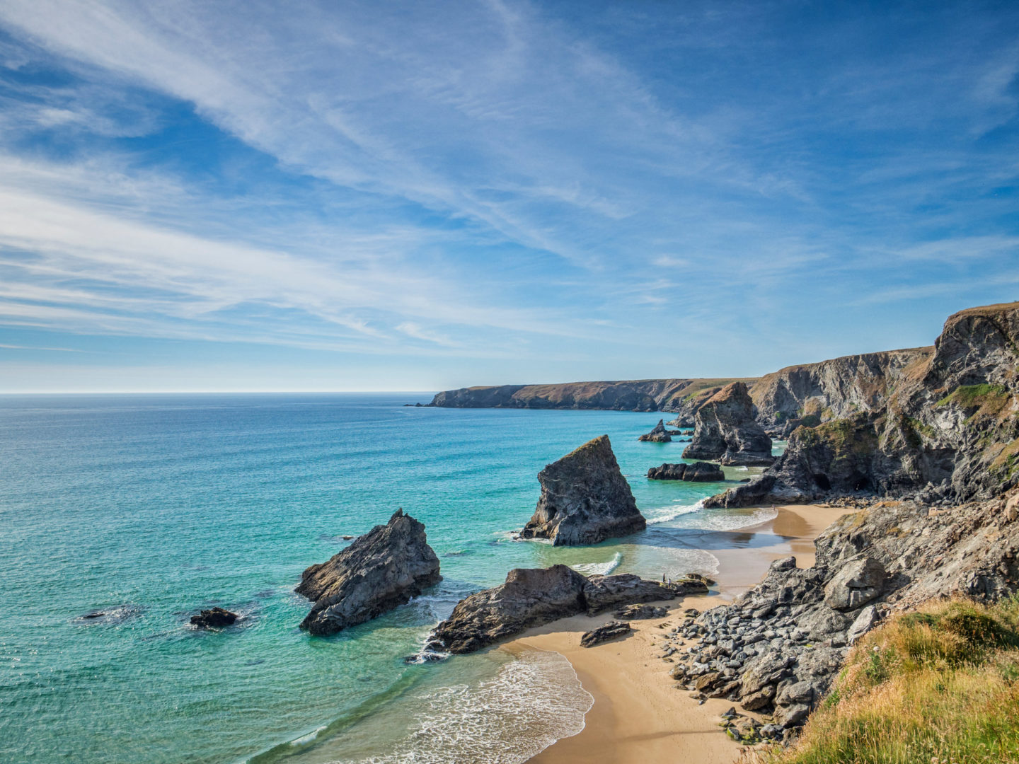 most beautiful places in cornwall - Bedruthan Steps