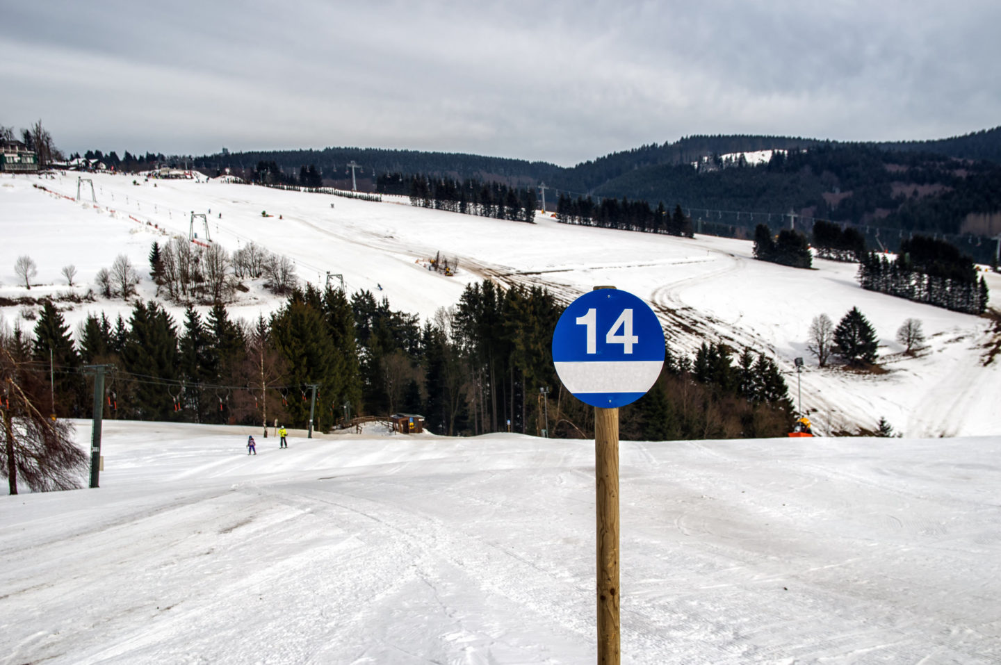 Ski Slope Sign near Winterberg Sauerland, Germany